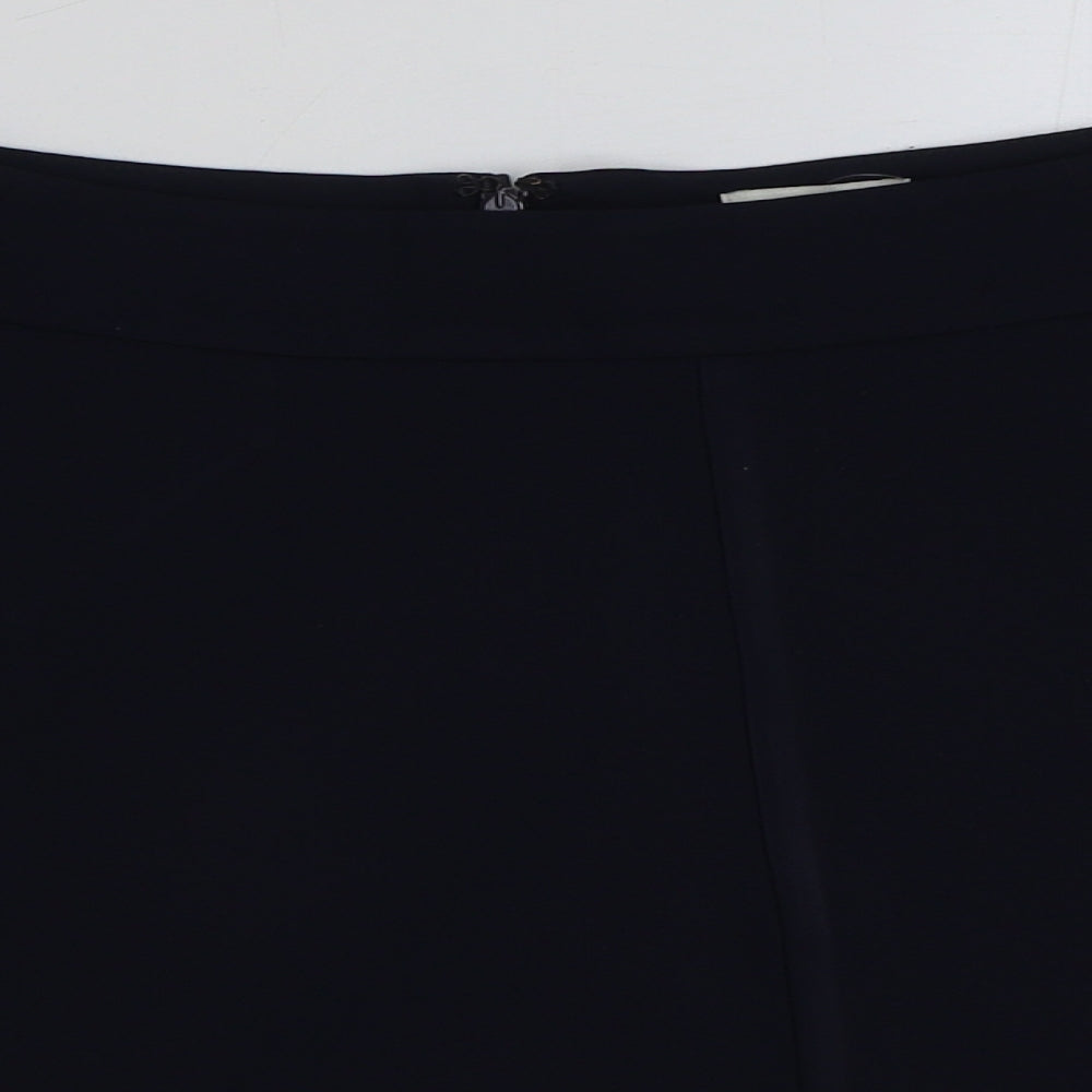 Reiss Womens Blue Polyester Flare Skirt Size 14 Zip