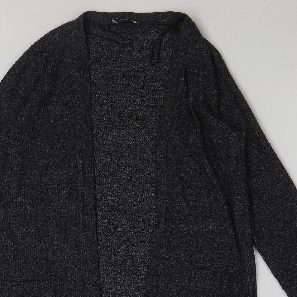 Papaya Womens Grey V-Neck Polyester Cardigan Jumper Size 10
