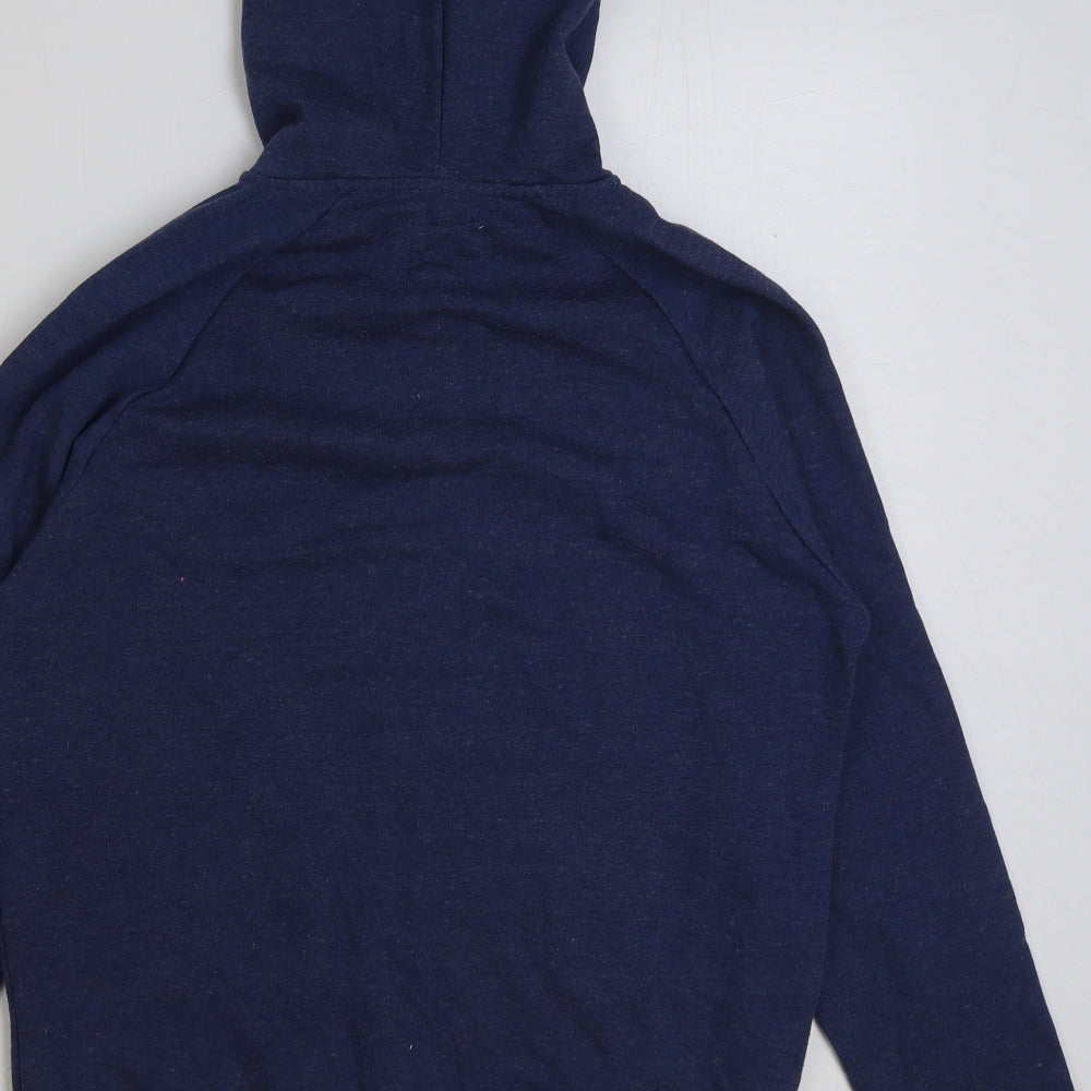 Cedar Wood State Mens Blue Polyester Full Zip Hoodie Size M