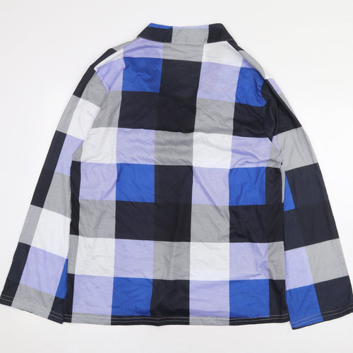 Preworn Womens Multicoloured Check Cotton Basic Blouse Size 2XL V-Neck