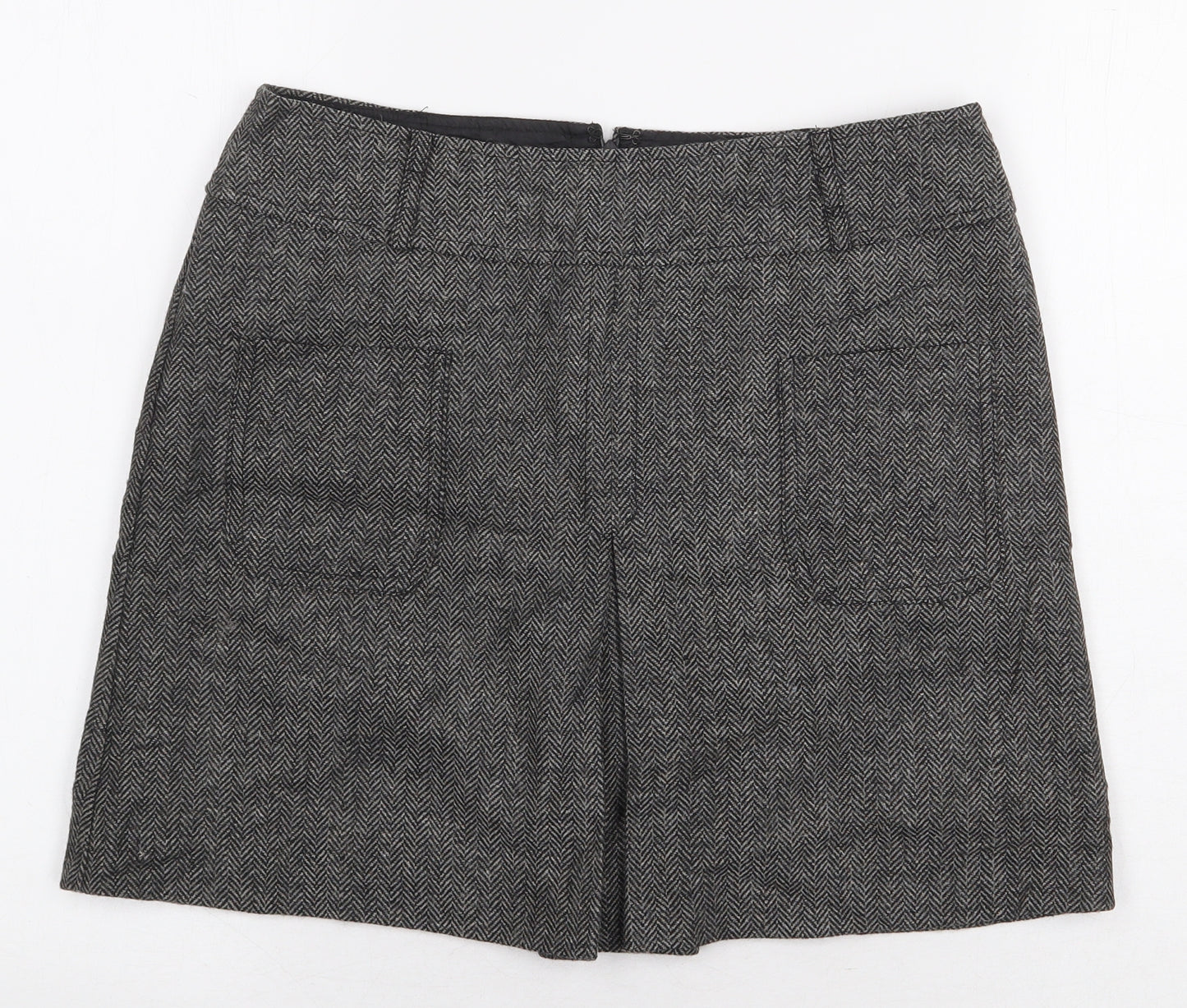 Be Beau Womens Grey Herringbone Polyester Cargo Set Size 10 Zip