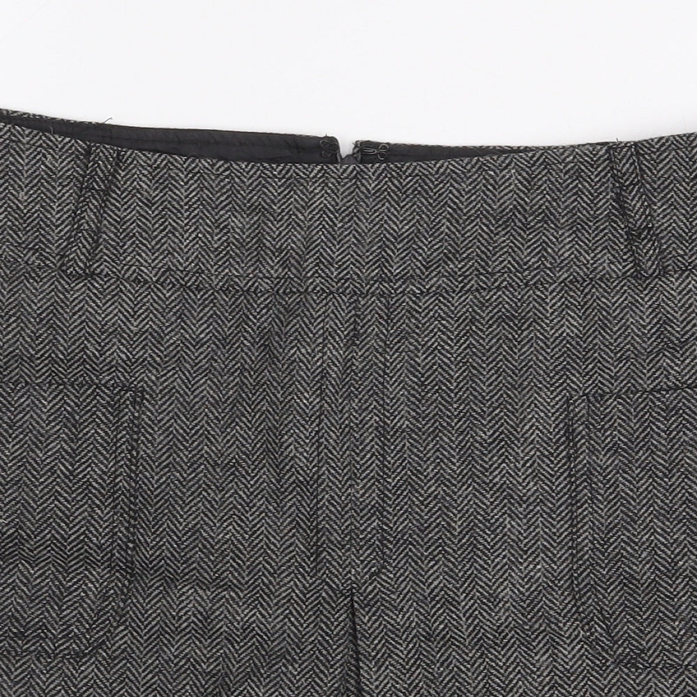 Be Beau Womens Grey Herringbone Polyester Cargo Set Size 10 Zip