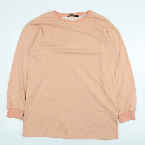 I SAW IT FIRST Womens Orange Cotton Pullover Sweatshirt Size S Pullover
