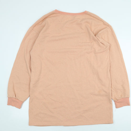 I SAW IT FIRST Womens Orange Cotton Pullover Sweatshirt Size S Pullover