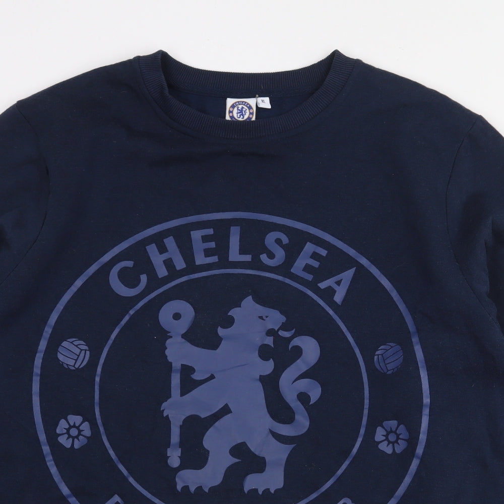 Chelsea Mens Blue Polyester Pullover Sweatshirt Size XL - Chelsea FC