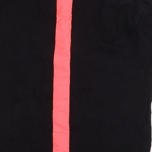 Boohoo Man Mens Black Cotton T-Shirt Size M Round Neck - Pink Stripe