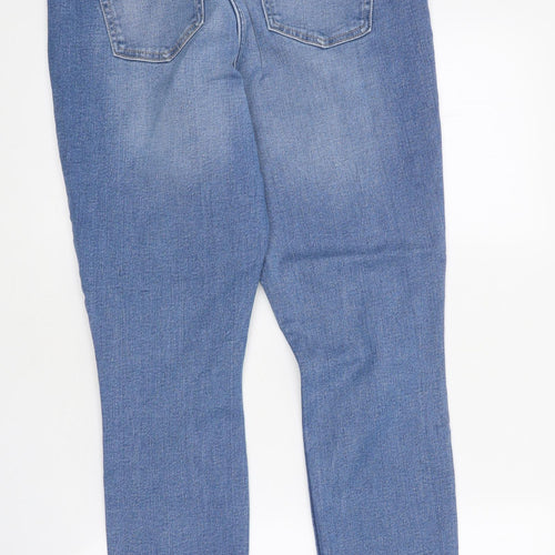 NEXT Womens Blue 100% Cotton Skinny Jeans Size 4 L29 in Regular Zip