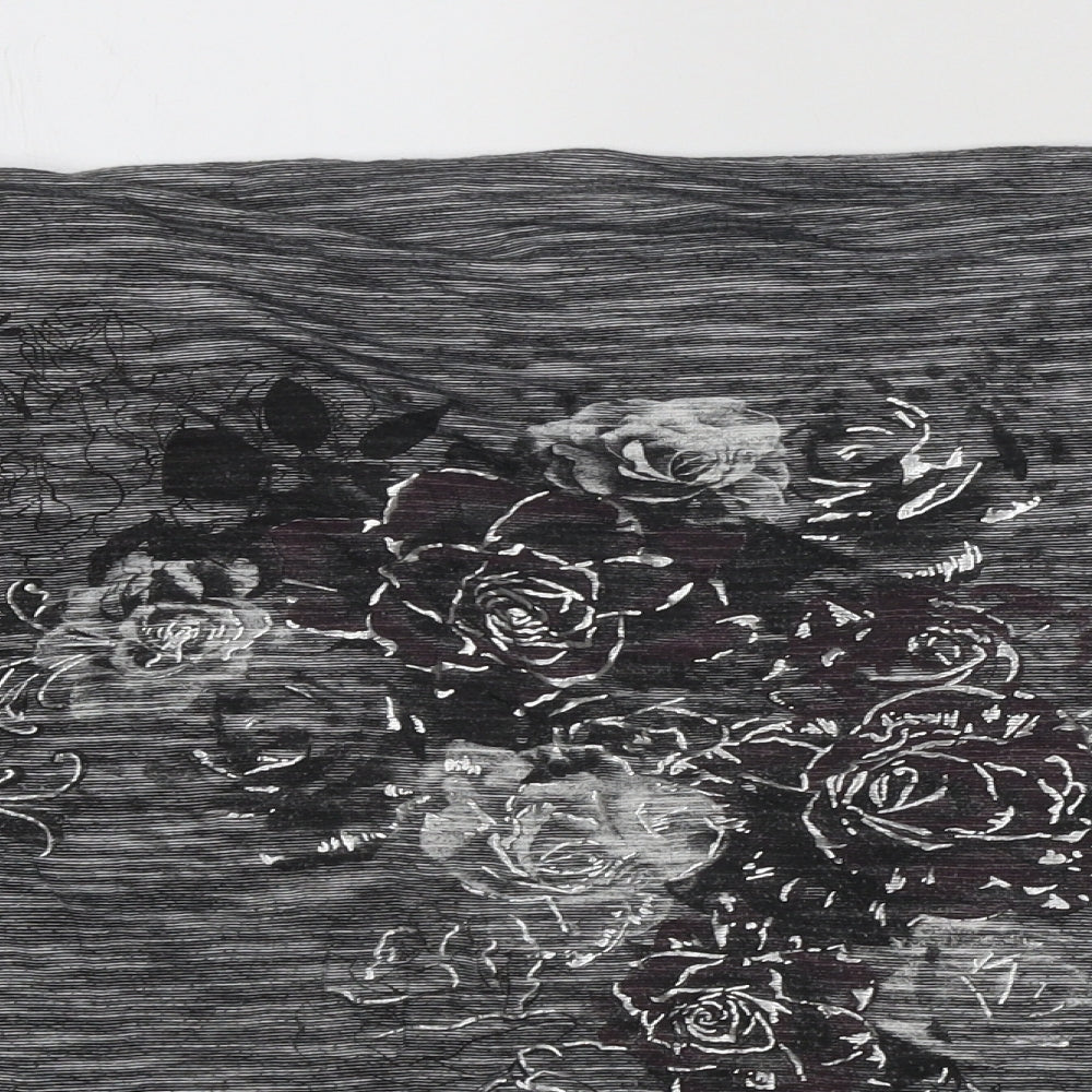 Bonmarché Womens Grey Polyester Basic Polo Size 16 Round Neck