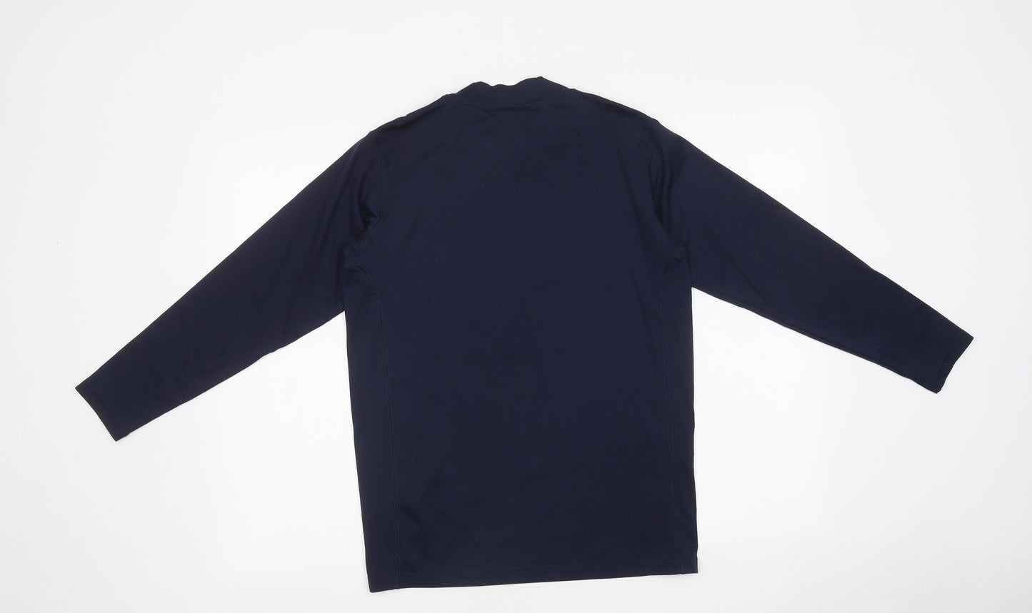 David Luke Mens Blue Polyester Basic T-Shirt Size 34 High Neck Pullover