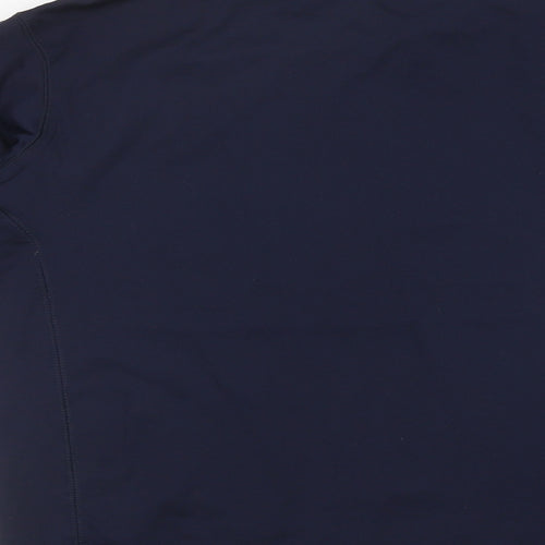 David Luke Mens Blue Polyester Basic T-Shirt Size 34 High Neck Pullover