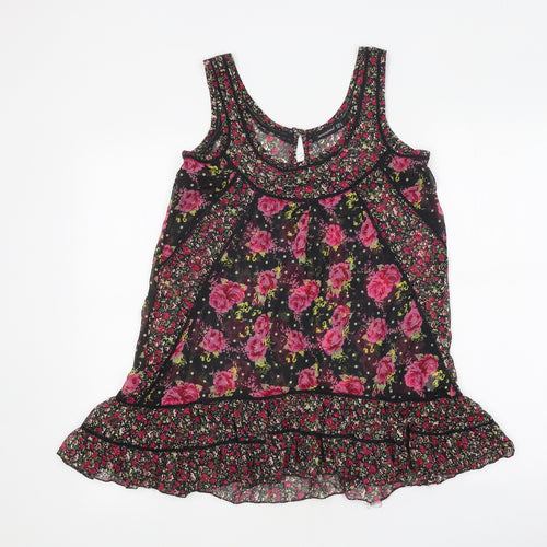 Atmosphere Womens Multicoloured Floral Polyester Basic Tank Size 6 Round Neck