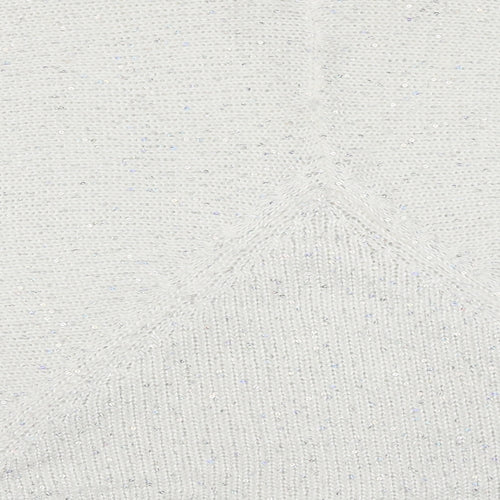 Aftershock Womens White Round Neck 100% Cotton Pullover Jumper Size L