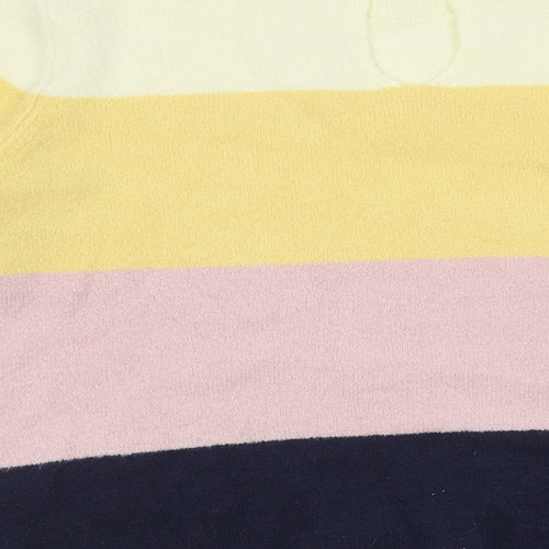 Dorothy Perkins Womens Multicoloured Round Neck Striped 100% Cotton Pullover Jumper Size 12