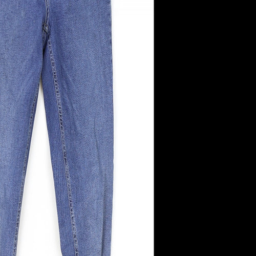 Topshoop Womens Blue Cotton Skinny Jeans Size 28 in L34 in Regular Button
