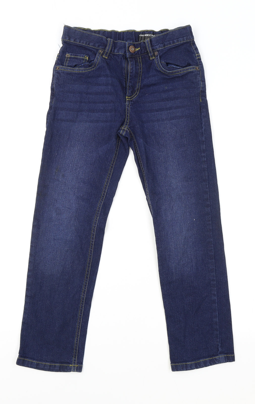 Very Boys Blue Polyester Straight Jeans Size 9 Years Regular Zip