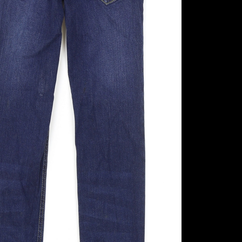 Very Boys Blue Polyester Straight Jeans Size 9 Years Regular Zip