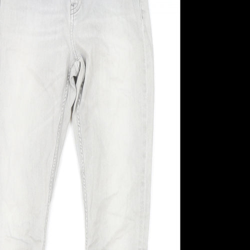 Maison Scotch Mens Grey Cotton Skinny Jeans Size 27 in L32 in Regular Zip
