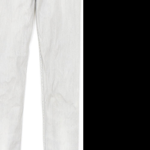 Maison Scotch Mens Grey Cotton Skinny Jeans Size 27 in L32 in Regular Zip