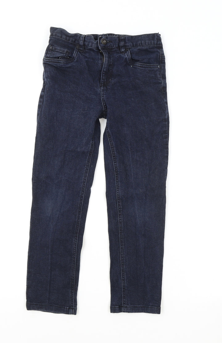 Very Girls Blue Cotton Skinny Jeans Size 9 Years Regular Zip