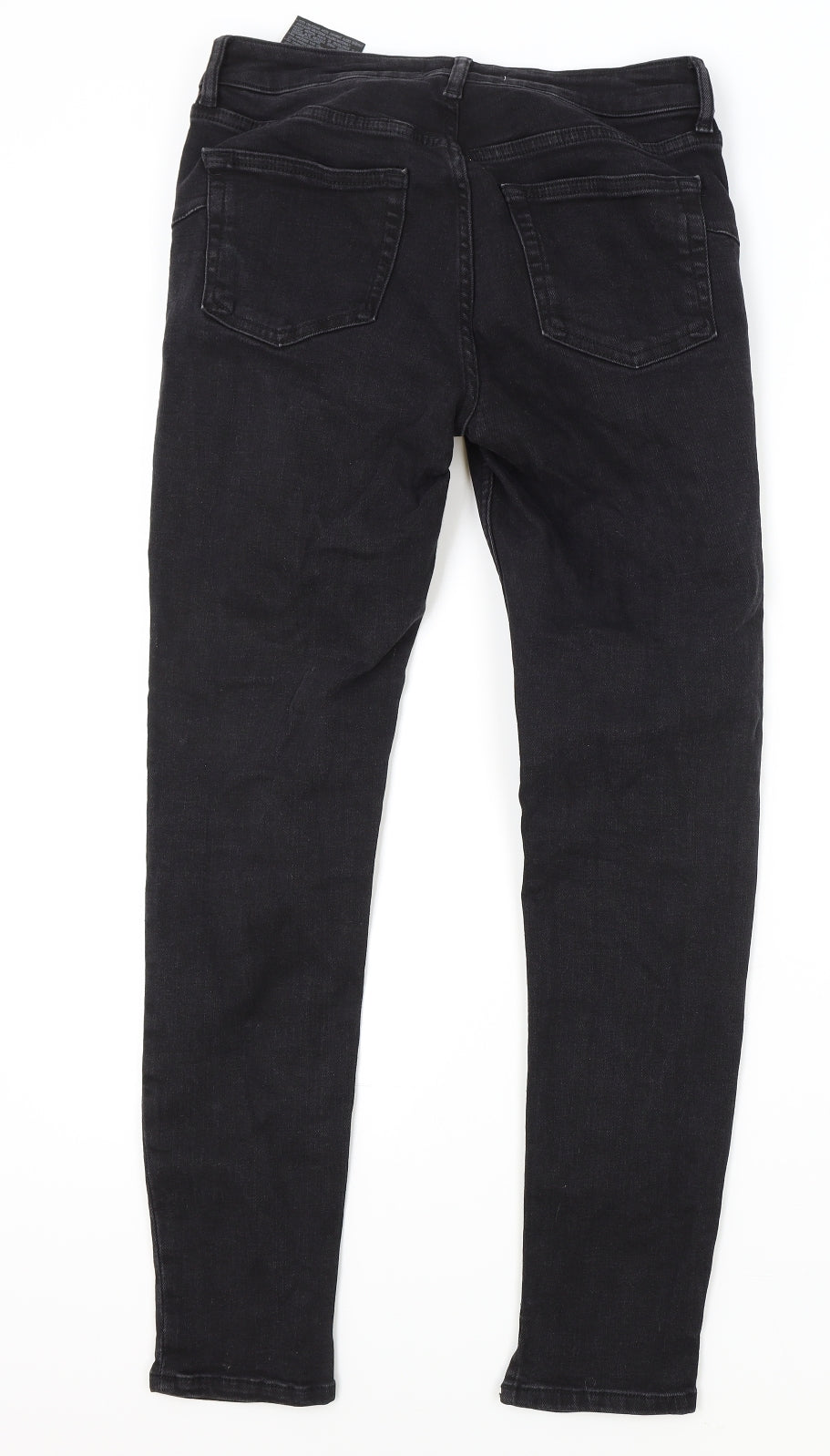 Zara Womens Black Cotton Skinny Jeans Size 8 L29 in Regular Zip