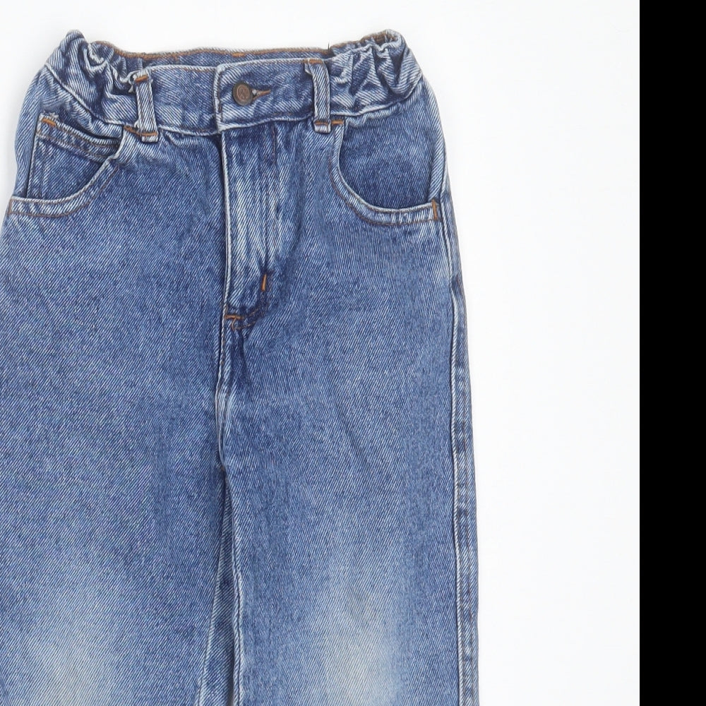 NEXT Boys Blue Cotton Straight Jeans Size 3-4 Years Regular Button