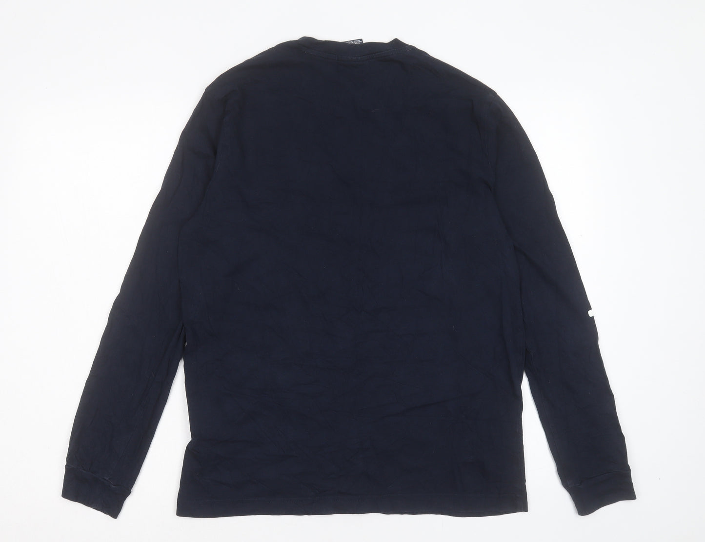 Champion Mens Blue Cotton T-Shirt Size M Crew Neck