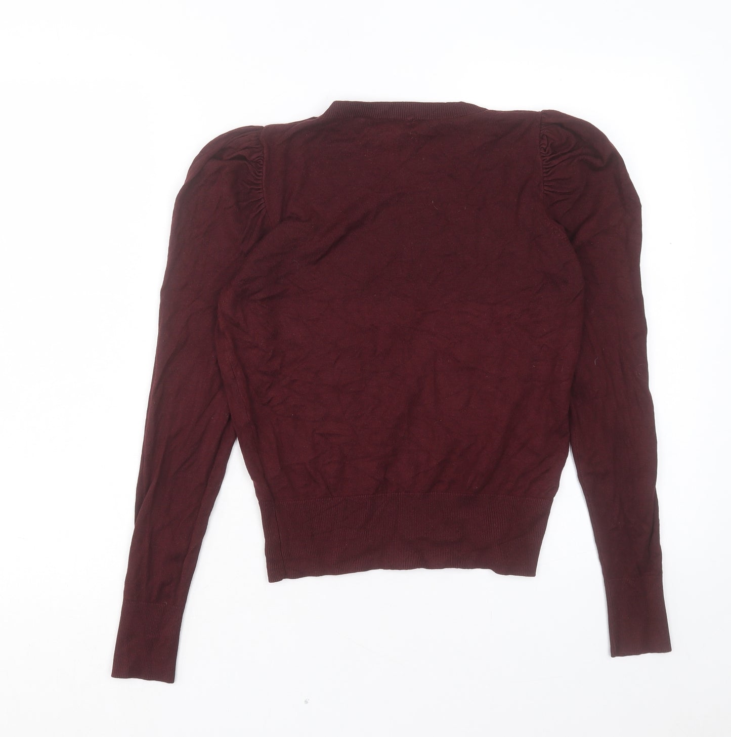 New Look Womens Purple Crew Neck Viscose Pullover Jumper Size 10