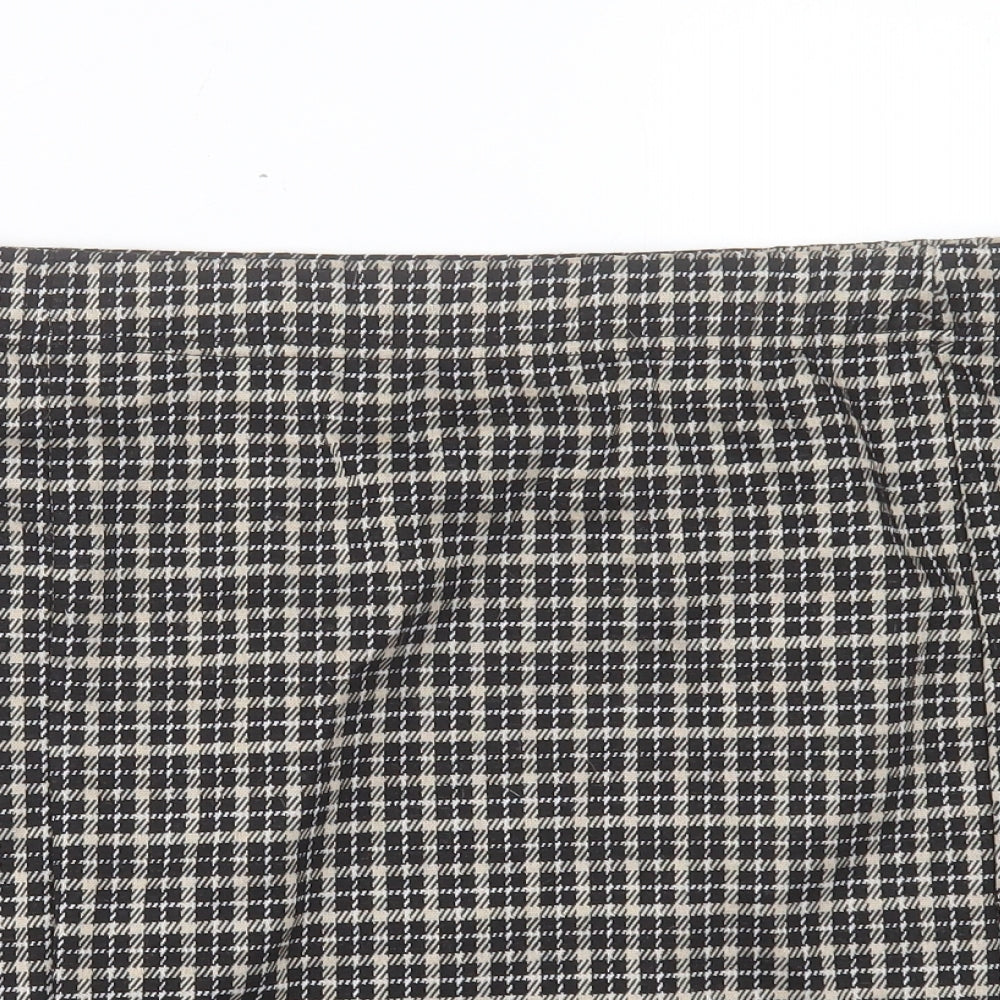 Pep& Co Womens Brown Plaid Polyester A-Line Skirt Size 20