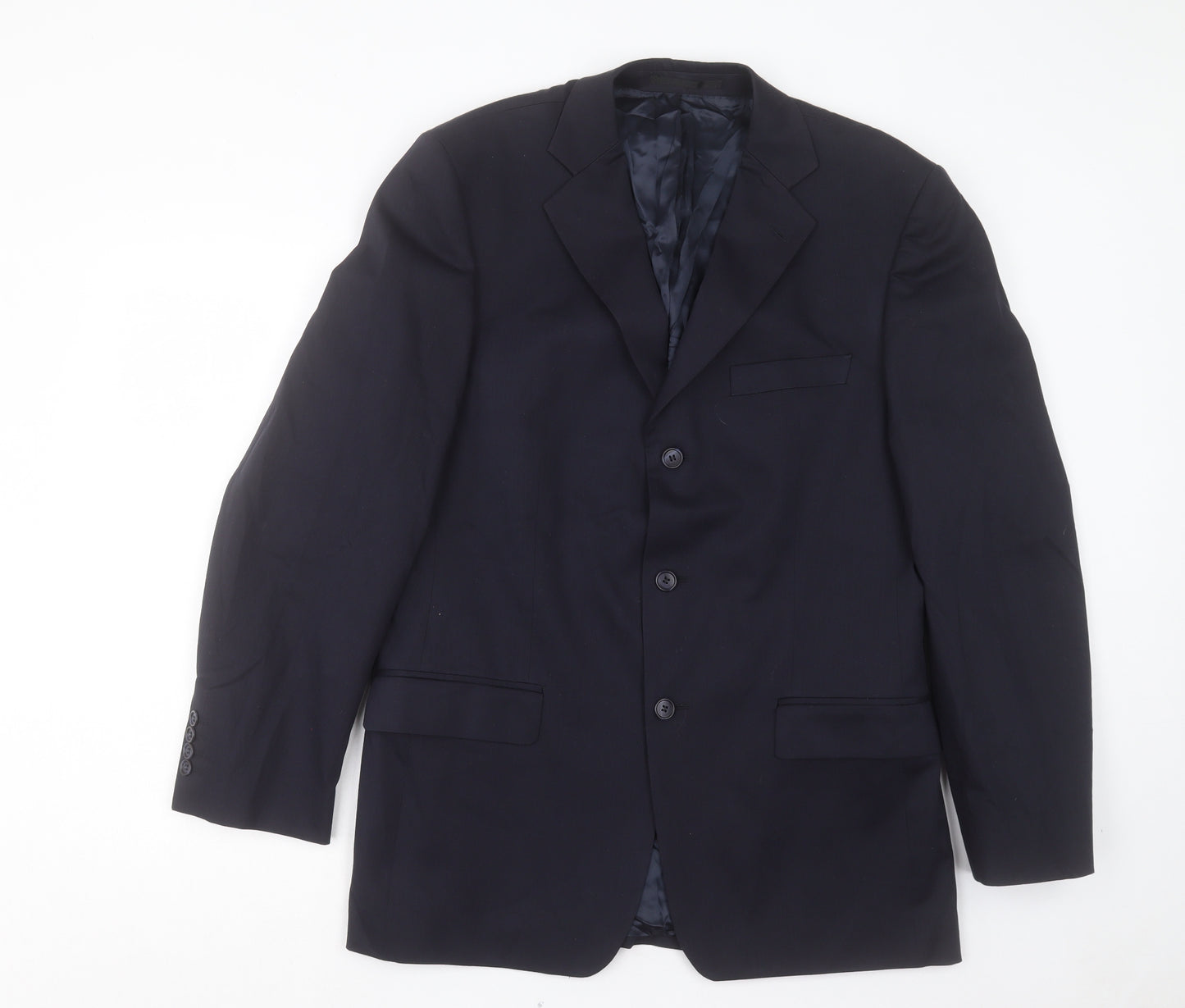 Jaegar Mens Black Cotton Jacket Suit Jacket Size 50