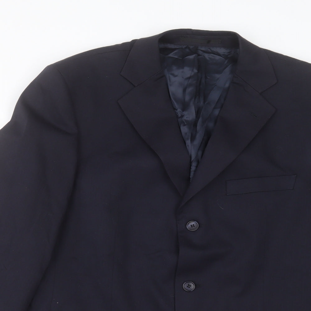 Jaegar Mens Black Cotton Jacket Suit Jacket Size 50
