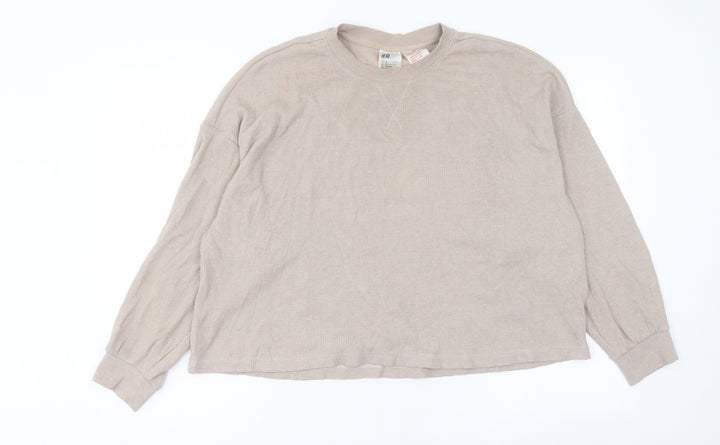 H&M Womens Pink Polyester Pullover Sweatshirt Size M Pullover