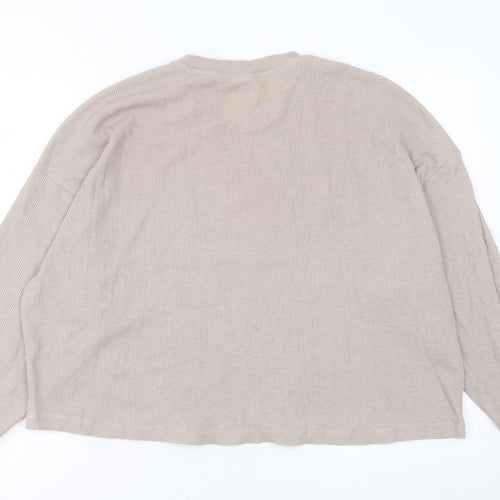 H&M Womens Pink Polyester Pullover Sweatshirt Size M Pullover