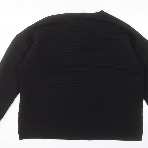 New Look Womens Black Polyester Pullover Sweatshirt Size L Pullover