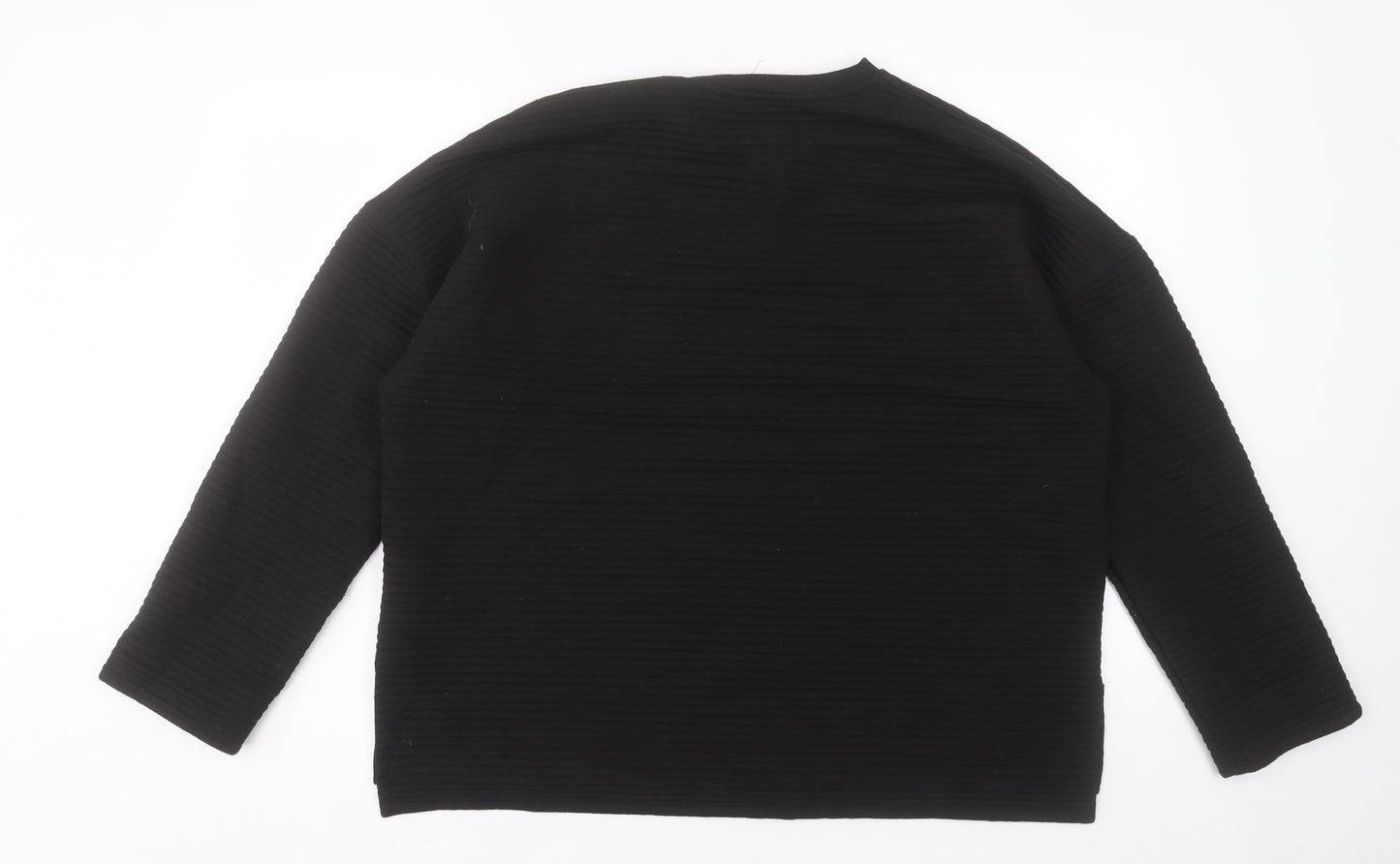 New Look Womens Black Polyester Pullover Sweatshirt Size L Pullover
