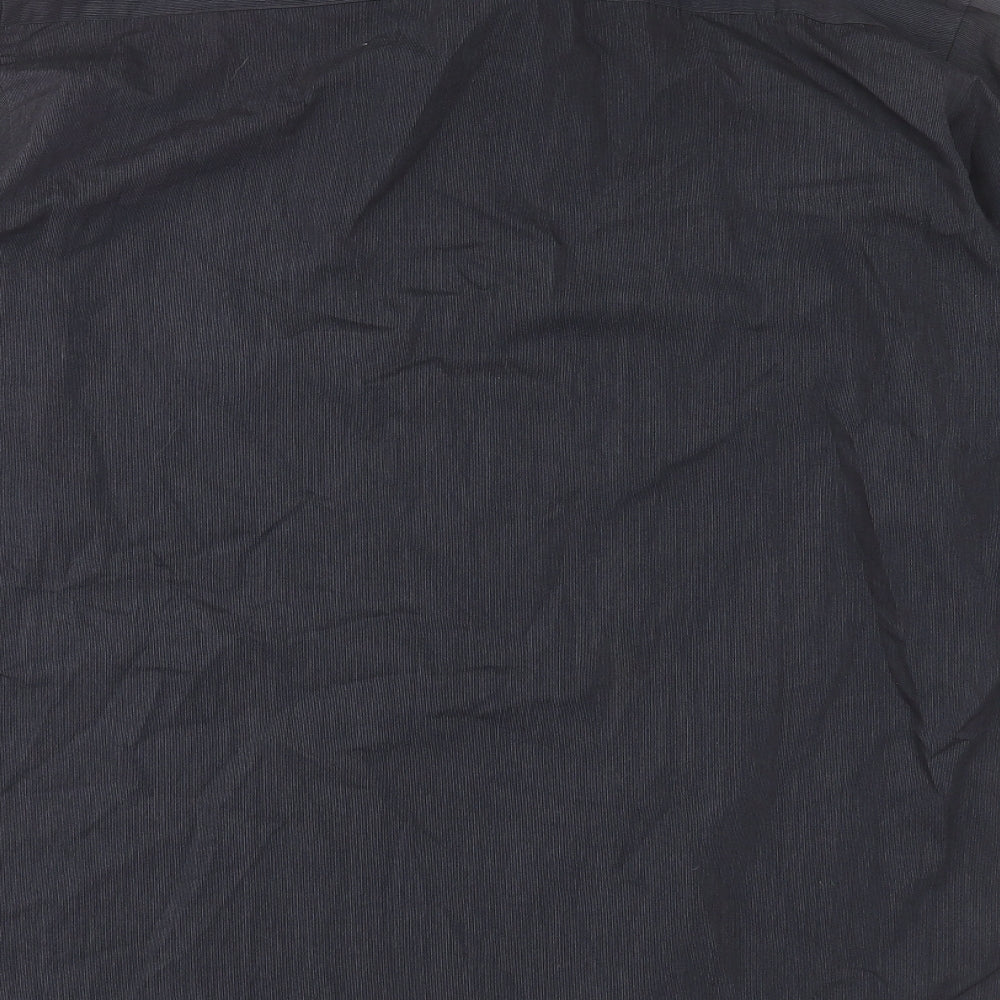 NEXT Mens Grey Polyester Dress Shirt Size 17 Collared Button - Tailored Fit