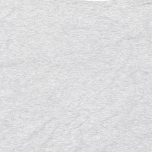Atmosphere Womens Grey Cotton Cropped T-Shirt Size 10 Crew Neck - NYC