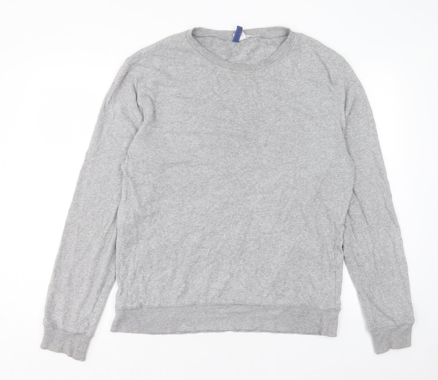H&M Mens Grey Cotton Pullover Sweatshirt Size L