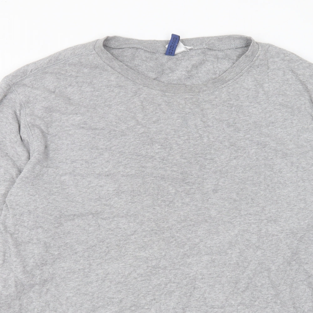 H&M Mens Grey Cotton Pullover Sweatshirt Size L