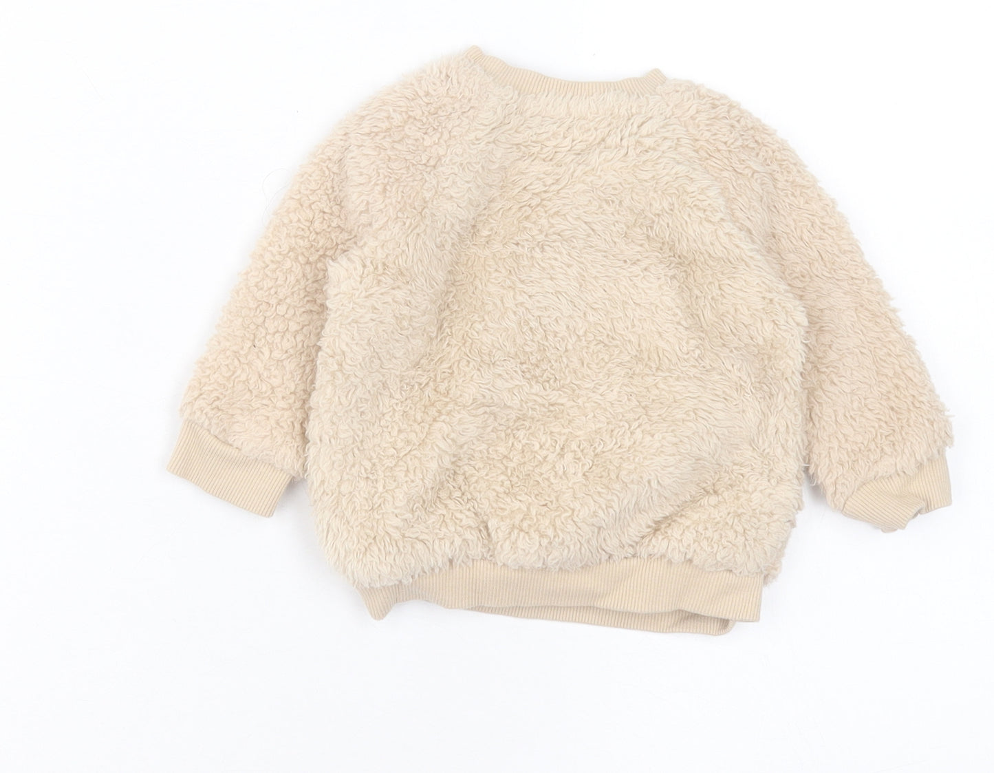 F&F Baby Brown Polyester Pullover Jumper Size 3-6 Months Button - The Lion King