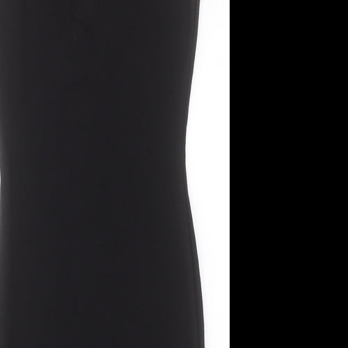 Boohoo Womens Black Polyester Bodycon Size 8 V-Neck Pullover