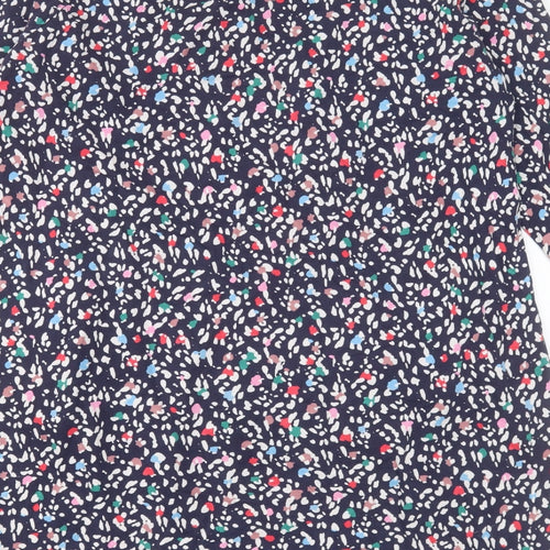 Joules Womens Multicoloured Geometric Cotton Jumper Dress Size 18 Crew Neck Pullover