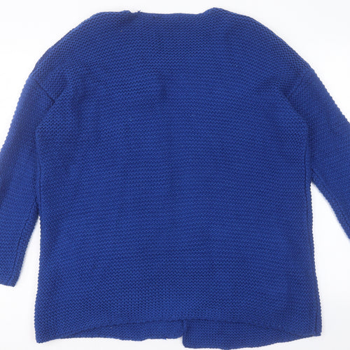 Atmosphere Womens Blue Crew Neck Acrylic Cardigan Jumper Size M