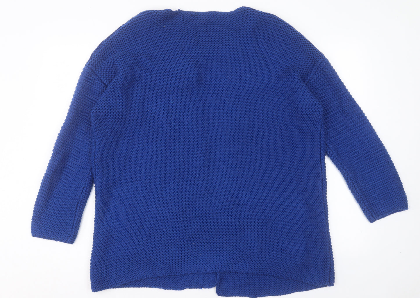 Atmosphere Womens Blue Crew Neck Acrylic Cardigan Jumper Size M