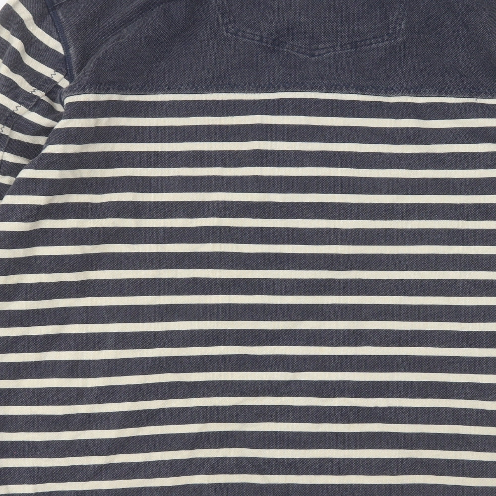 Fat Face Mens Blue Striped Cotton Pullover Sweatshirt Size L