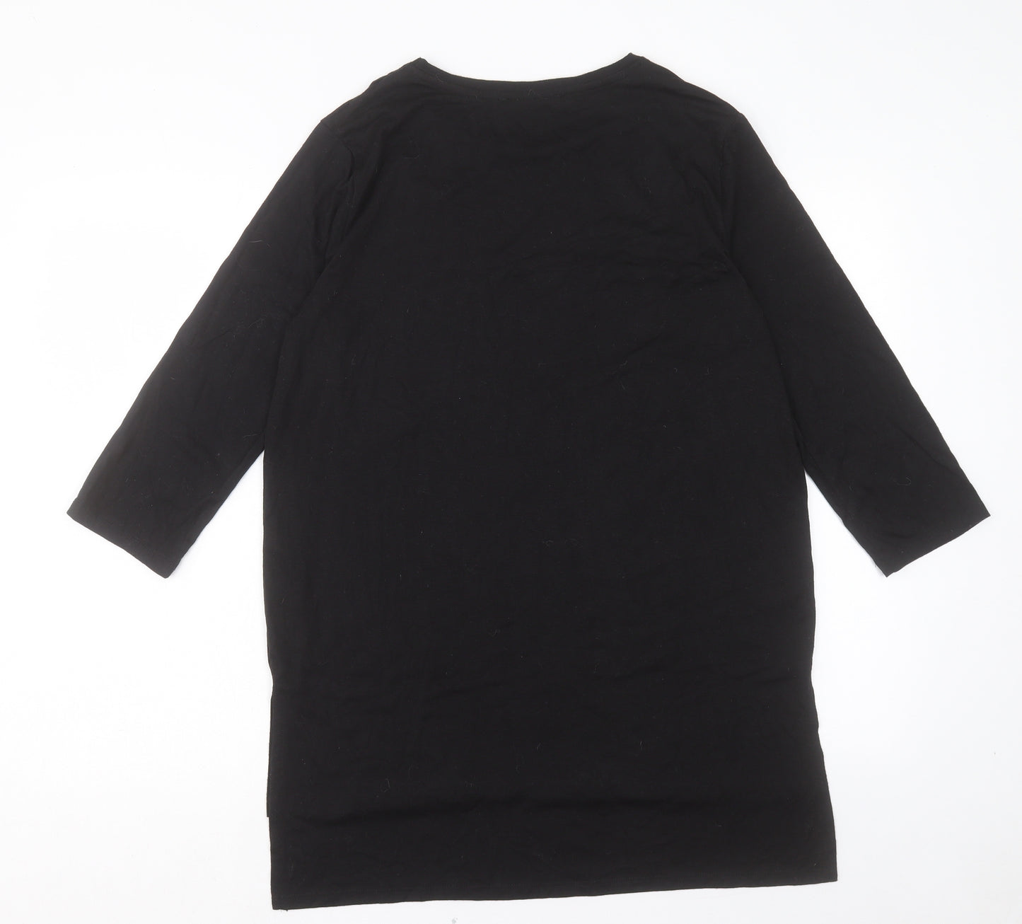 Primark Womens Black Polyester Tunic T-Shirt Size M Crew Neck - New York City. Size 12-14