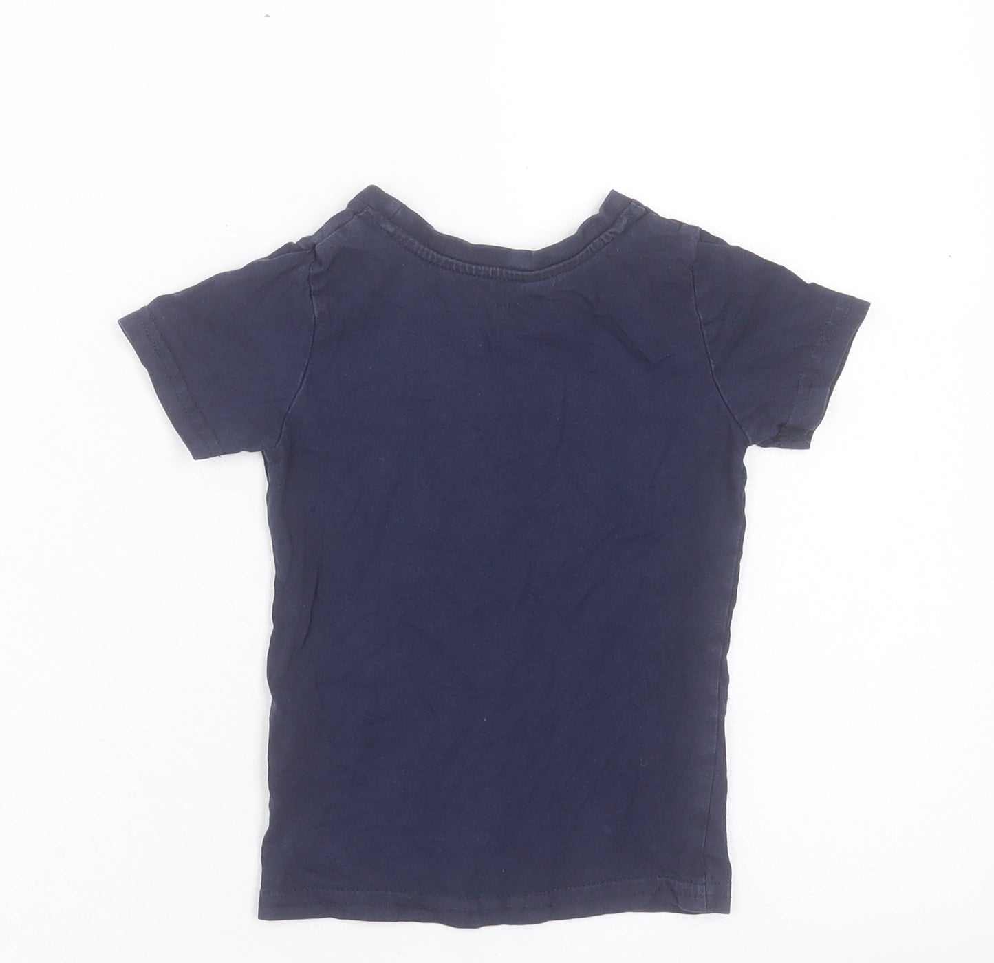 Primark Boys Blue Cotton Basic T-Shirt Size 24 Months Crew Neck Pullover - Fun Like Dad. 24-36 Months
