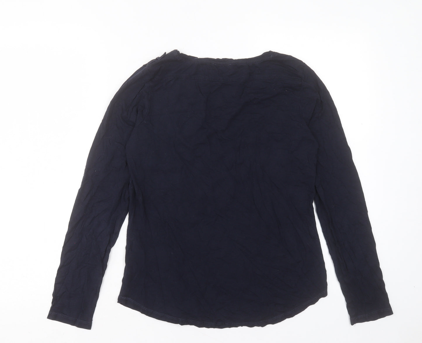 Autograph Womens Blue Modal Basic T-Shirt Size 12 Crew Neck - Pocket Detail
