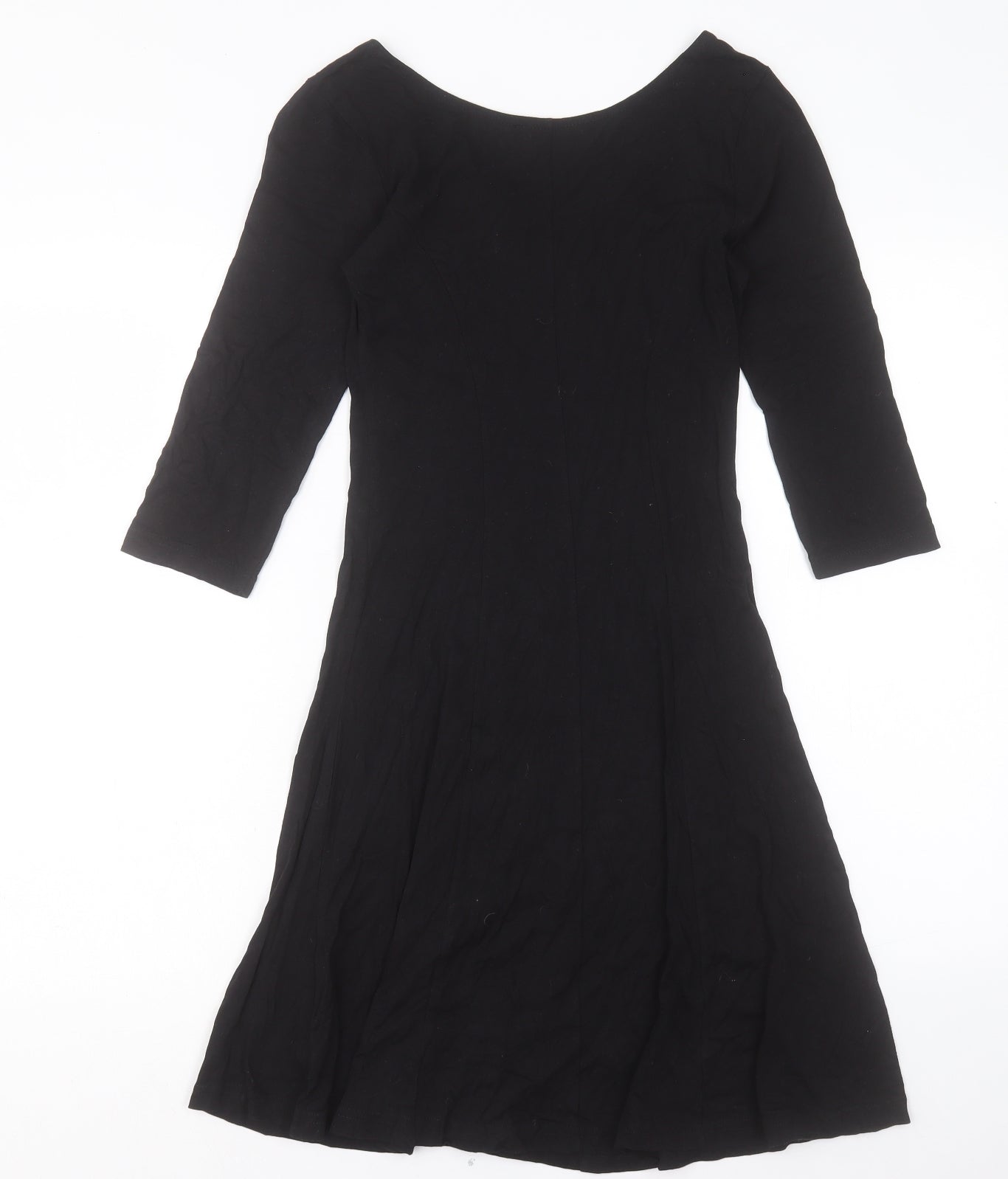 Atmosphere Womens Black Cotton A-Line Size 8 Scoop Neck Pullover