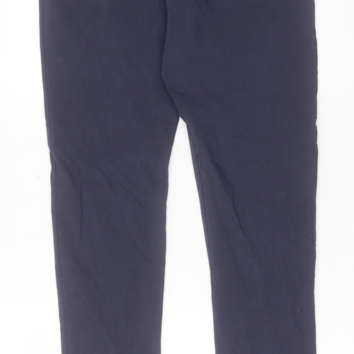 Preworn Womens Blue Nylon Trousers Size 30 in L28 in Regular Drawstring