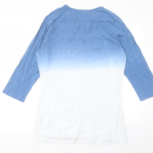 ASOS Mens Blue Cotton T-Shirt Size M Crew Neck - Tie Dye